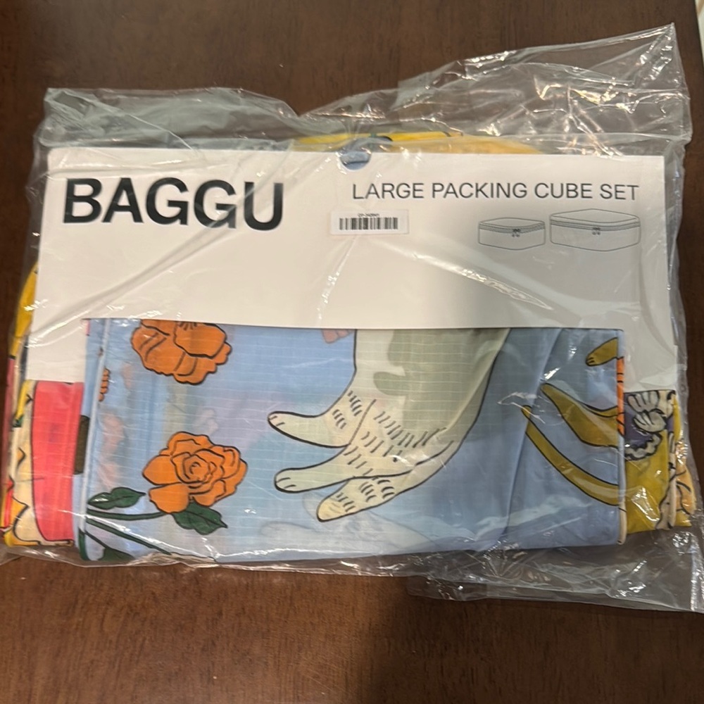 BAGGU Large Packing Cube Set Still Life NWT